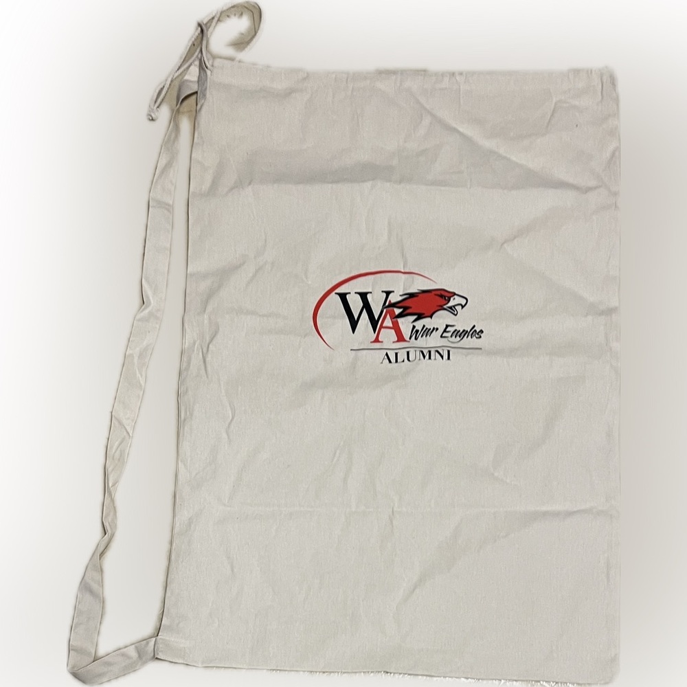 💥Vintage New Cream Woodward Academy War Eagles Alumni Tote Laundry Canvas Bag